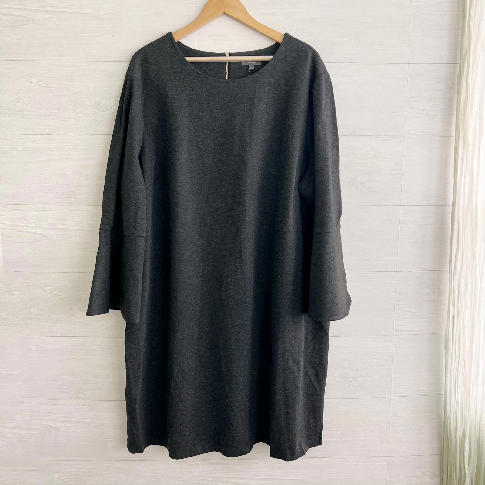 Nwt The Limited Collection - Charcoal Gray Bell Sleeve Stretch Sheath Dress, 3x